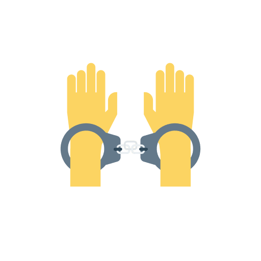 Handcuffs handcuffs hands prision icon