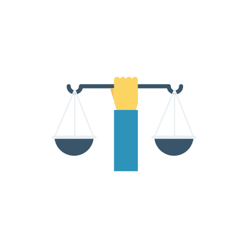 Justice scale hand miscellaneous justice scale icon