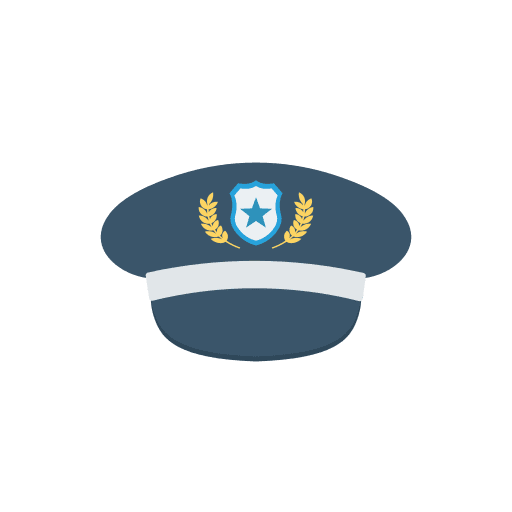 Police cap law enforcement police cap uniform icon