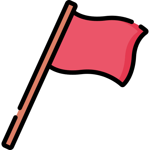 Red flag danger red flags icon