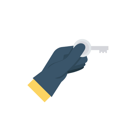 Security robbery protection glove icon