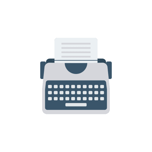 Typewriter writing typewriter typing icon