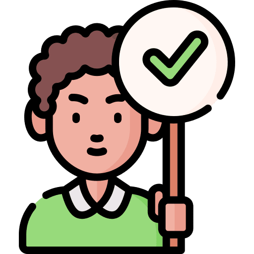 Activist sign protest support icon