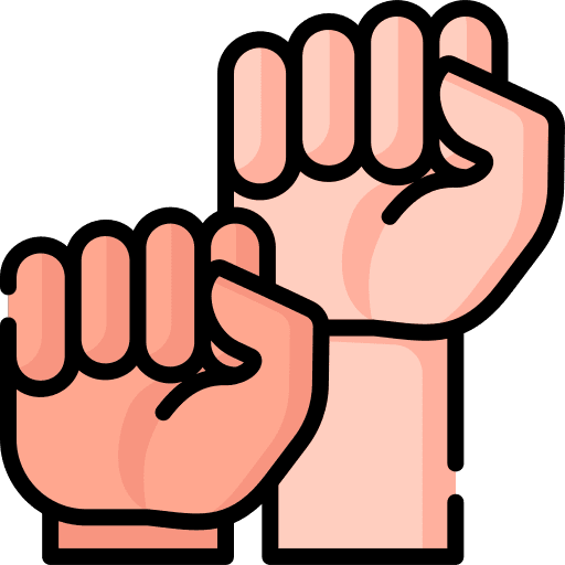 Fist empowering empowerment courage icon Fist empowering empowerment courage icon