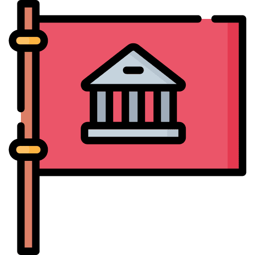 Flag geopolitics landmark monument icon Flag geopolitics landmark monument icon