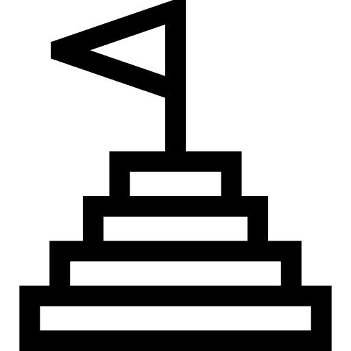 Goal business and finance aim pyramid icon Goal business and finance aim pyramid icon