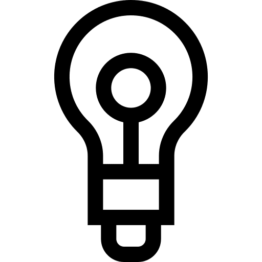 Idea light bulb technology invention icon Idea light bulb technology invention icon
