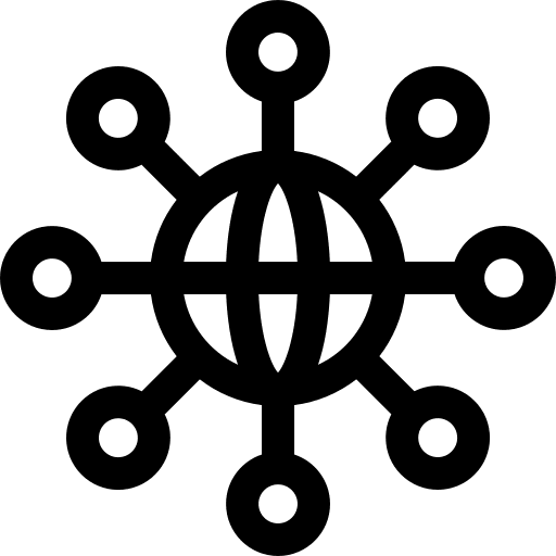 World global communication signal network icon World global communication signal network icon