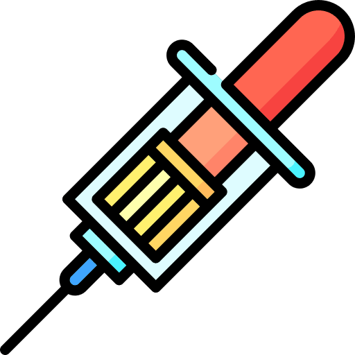 Blood healthcare and medical collecting syringe icon