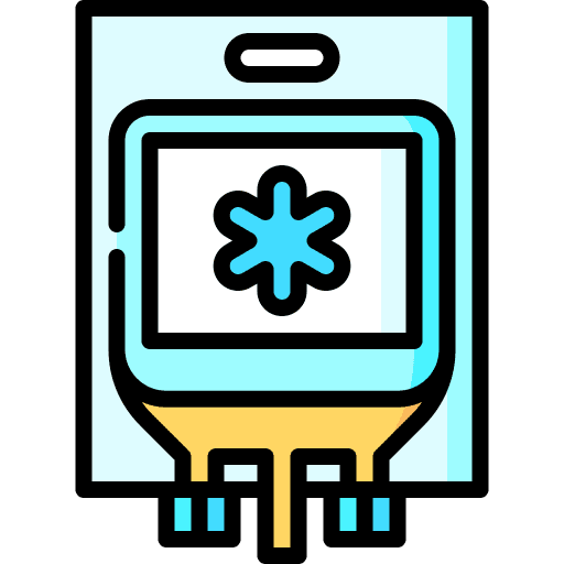 Cryoprecipitate healthcare and medical frozen blood bag icon