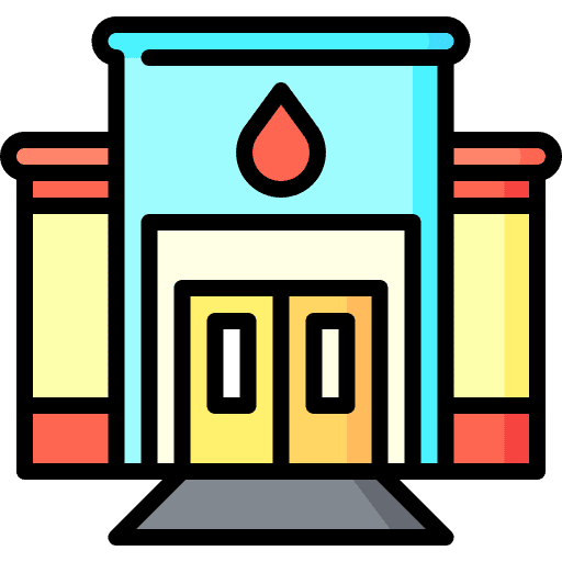 Blood donation blood donation clinic architecture icon Blood donation blood donation clinic architecture icon