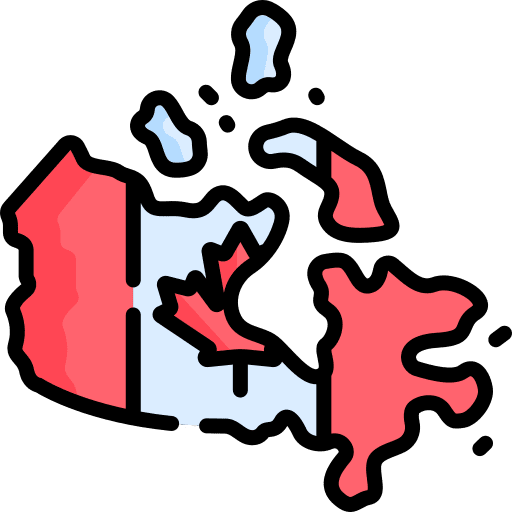 Canada map canada maps and location icon