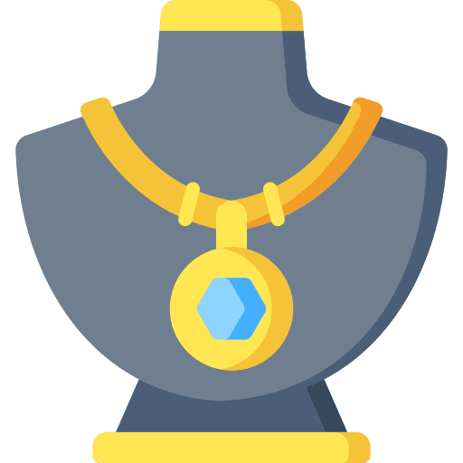 Necklace bust fashion accessory icon Necklace bust fashion accessory icon