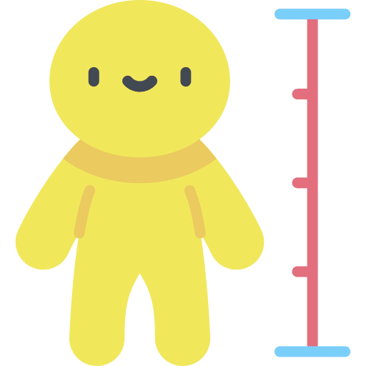 Height wellness dimensions measurement icon