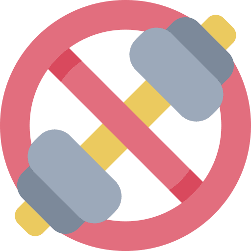 No sport sports and competition prohibition excercise icon
