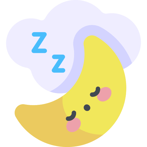 Sleeping sleep night half moon icon