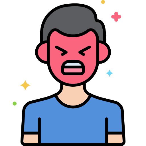 Anger emoticon interface angry face icon