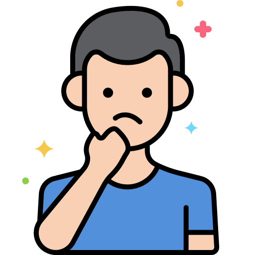 Concern user head worry icon