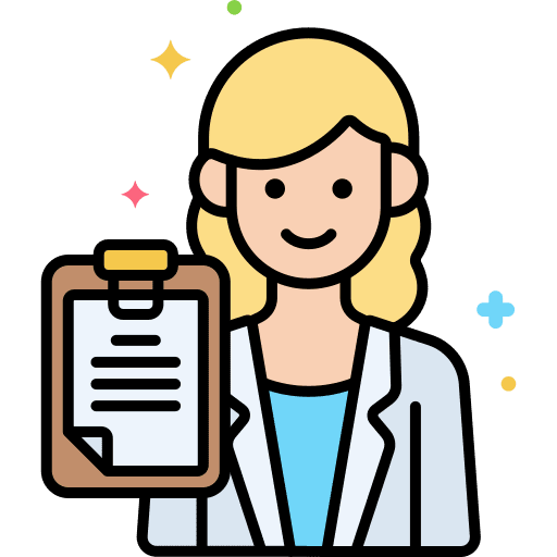 Psychiatrist professions and jobs hospital woman icon
