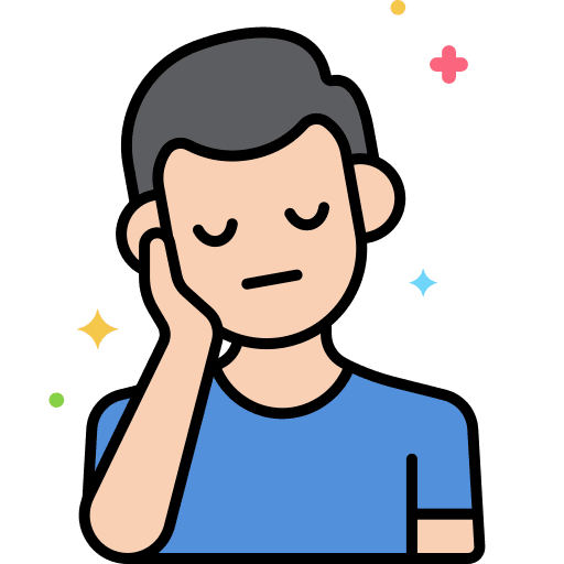 Apathy tension sorrow stress icon