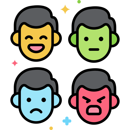 Emotions sad feelings psychology icon