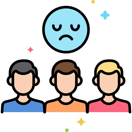 Grief healthcare and medical feelings smileys icon
