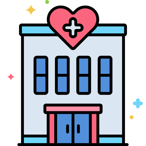 Mental health hospitalization urban healthcare icon