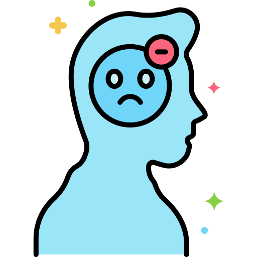 Negative thinking wellness trauma think icon
