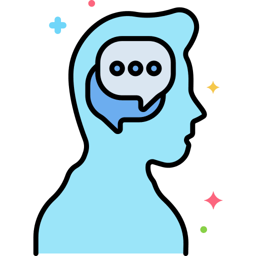 Inner dialogue psychology medicine head icon