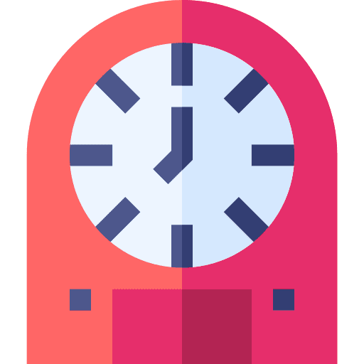 Clock hour time and date clock icon