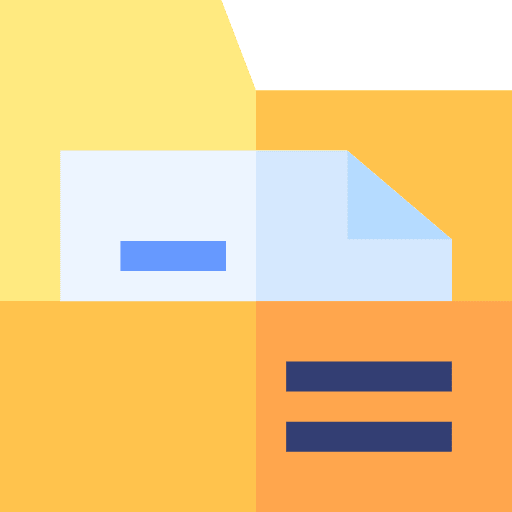 Document archive files and folders file storage icon