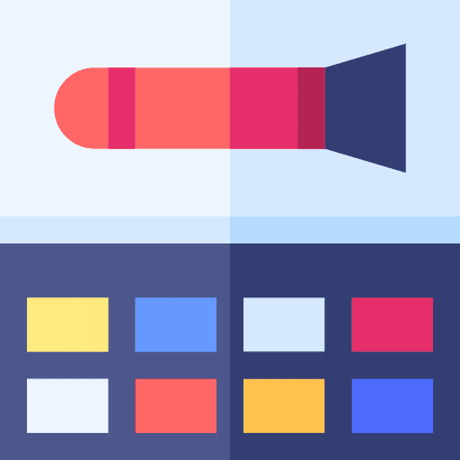 Paint brush art and design face paint stationery icon
