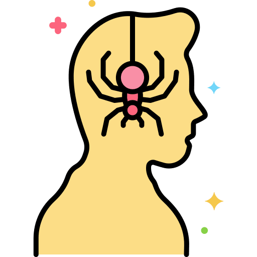 Phobia paranoia fear disorder icon