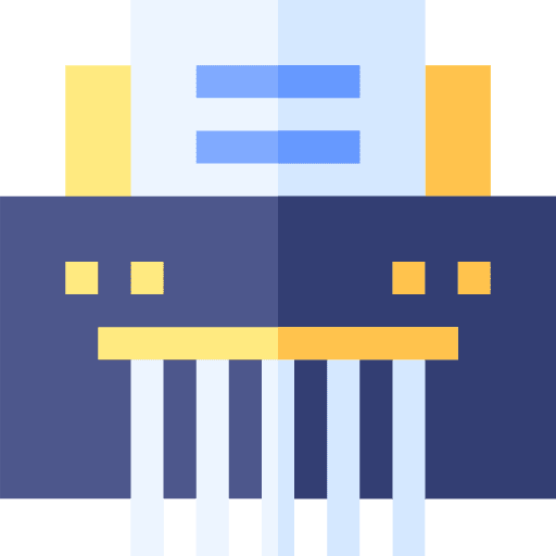 Paper shredder archive file tools and utensils icon