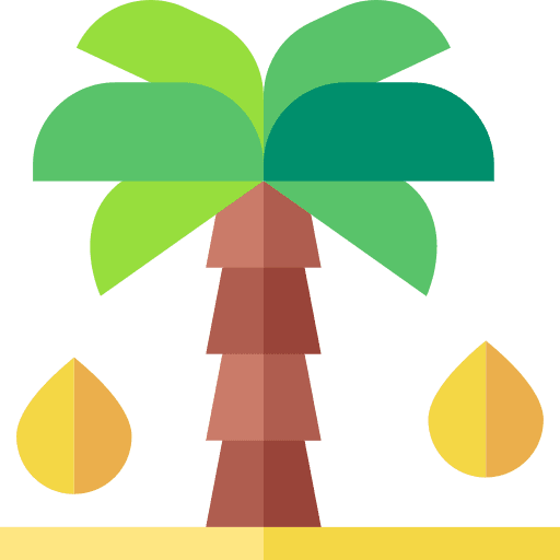 Palm oil drop palm tree nature icon