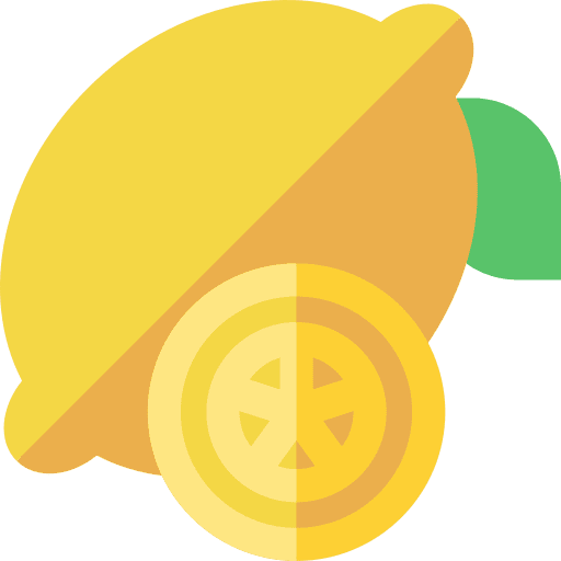 Lemon organic food and restaurant citrus icon Lemon organic food and restaurant citrus icon