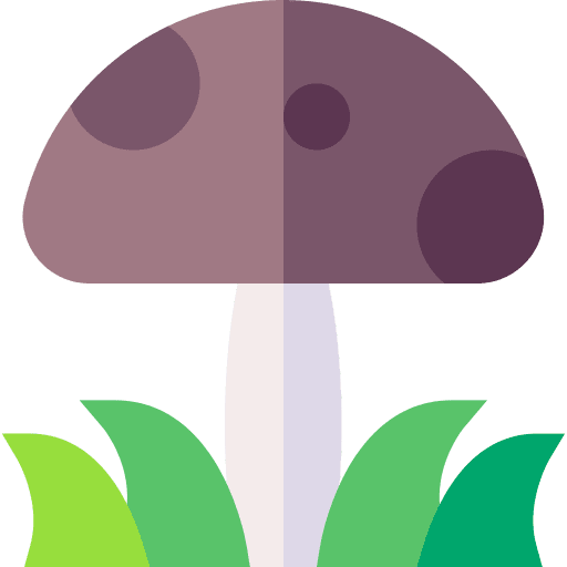 Mushroom nature mushroom grass leaves icon Mushroom nature mushroom grass leaves icon