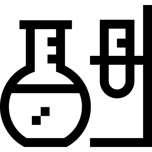 Chemistry flask experiment scientific icon