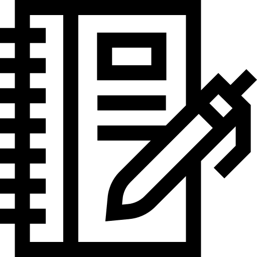 Note pen notepad education icon