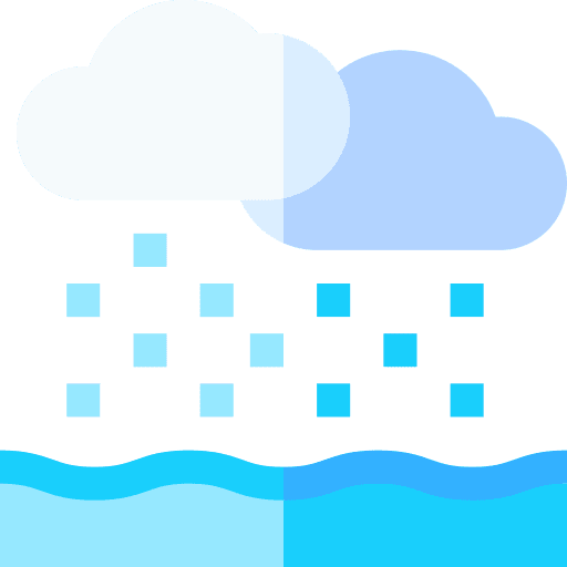 Rain cloud rainy ocean icon
