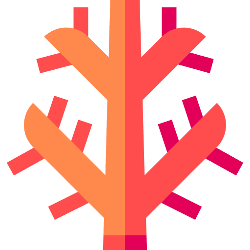 Coral reef sea life invertebrate icon Coral reef sea life invertebrate icon