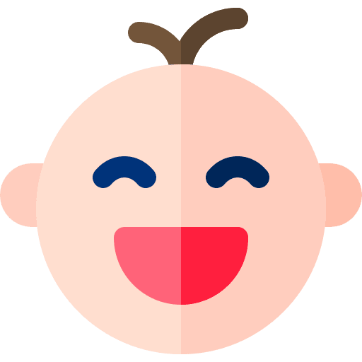 Baby emoticon baby laugh icon
