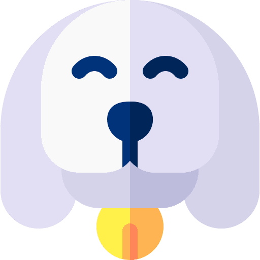 Dog expression happy pet icon