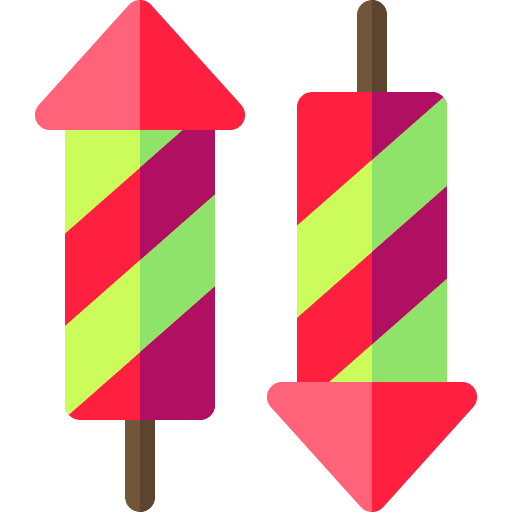 Fireworks rocket birthday and party cultures icon Fireworks rocket birthday and party cultures icon