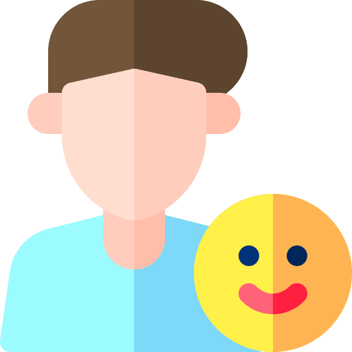 Boy smiling happy man icon Boy smiling happy man icon