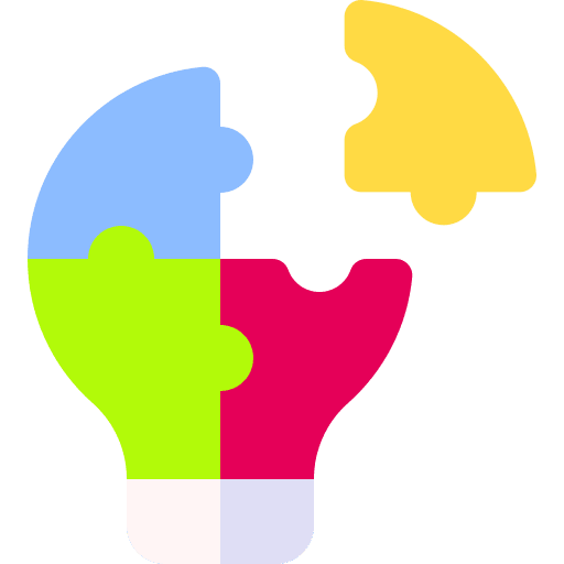 Solution idea creativity business and finance icon
