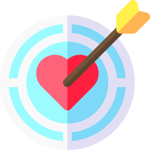 Target valentines day love and romance romanticism icon Target valentines day love and romance romanticism icon