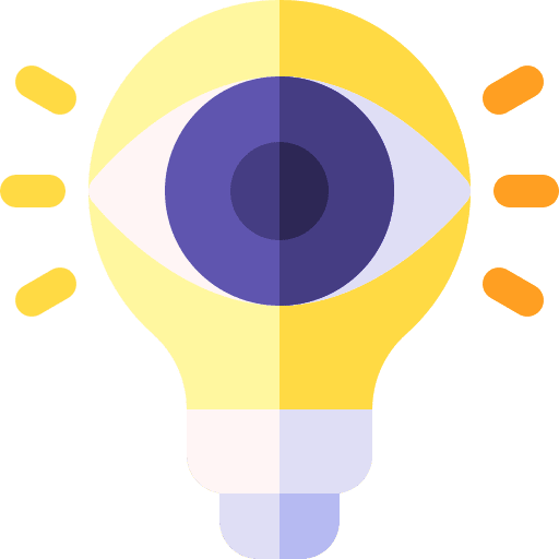 Vision marketing light bulb innovative icon Vision marketing light bulb innovative icon