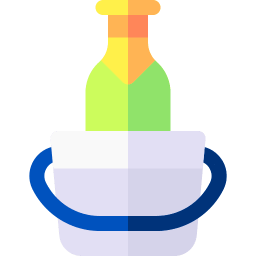 Wine bucket food wine bucket food and restaurant icon Wine bucket food wine bucket food and restaurant icon