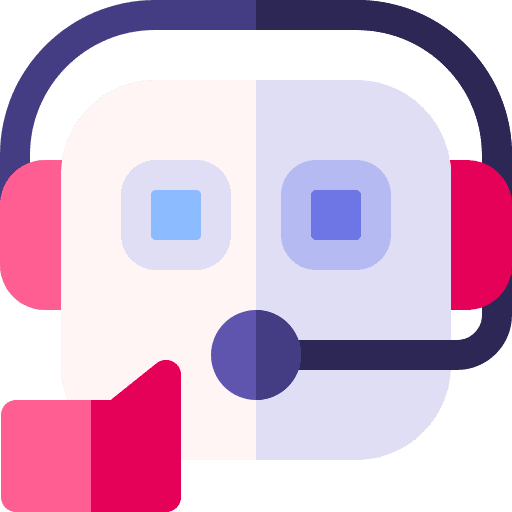 Chatbot headset chatbot communications icon Chatbot headset chatbot communications icon